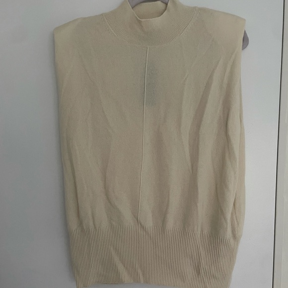 Mock Neck Cashmere Sweater Vest - Picture 2 of 5